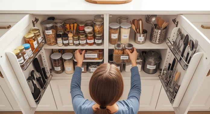 organizacao armário de cozinha