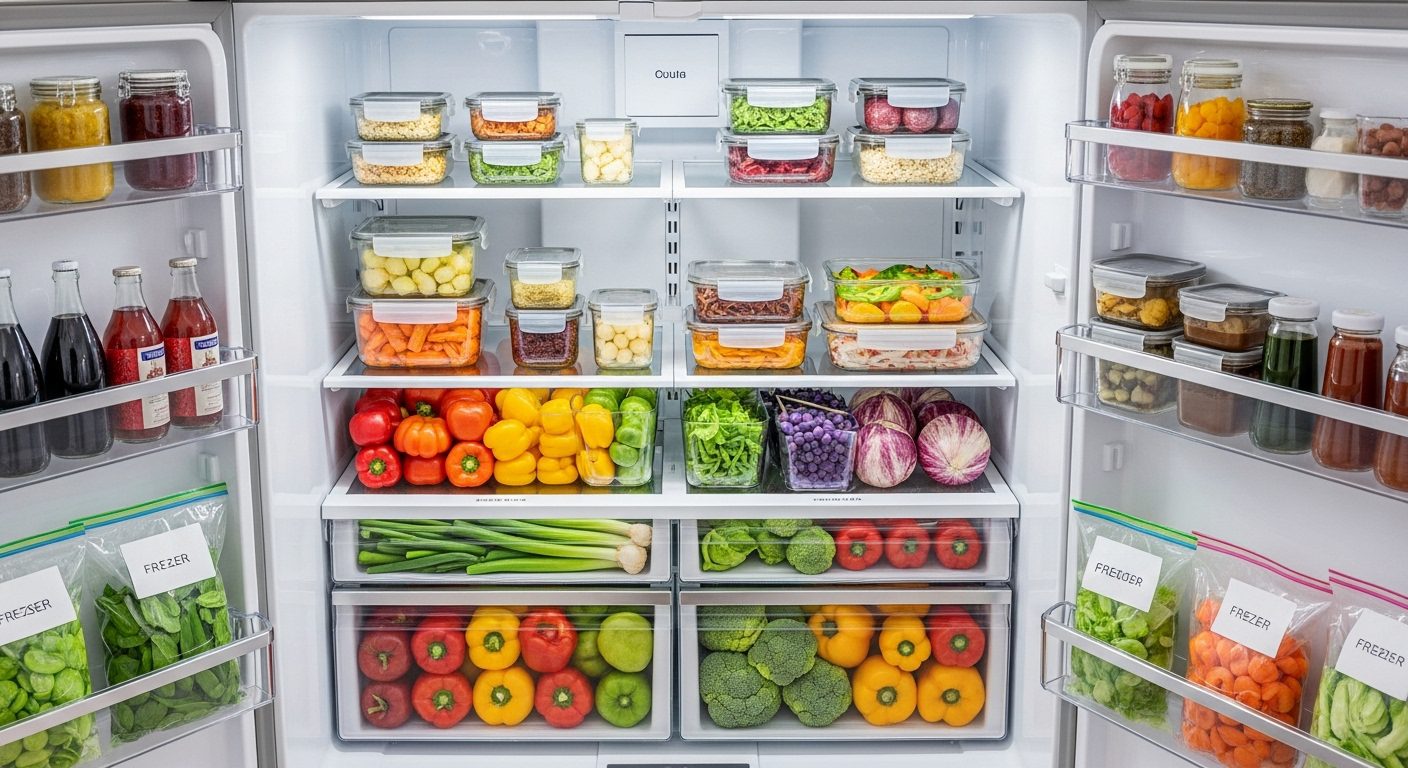 potes para organizar geladeira