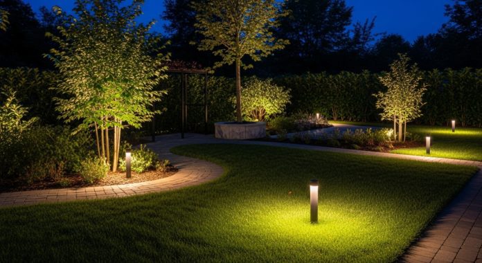 luz no jardim