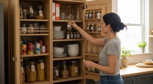 organização armário de cozinha