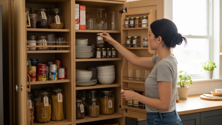 organização armário de cozinha