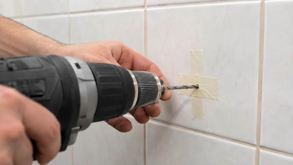 Imagem editorial sobre como furar azulejo, sem texto incorporado